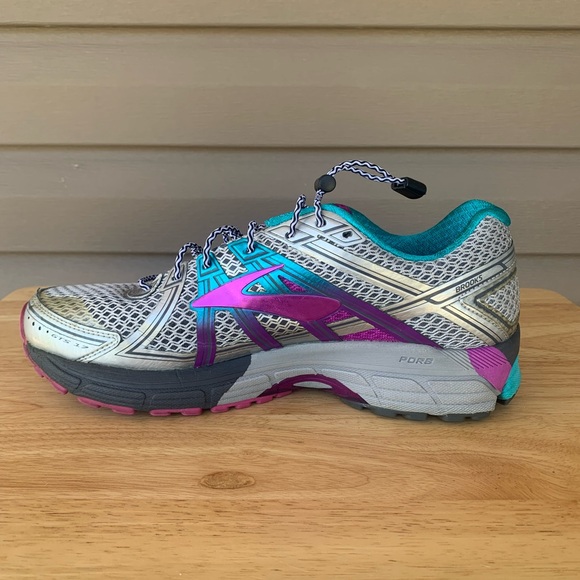Brooks GTS 17 Running Shoes Gray/Blue/Purple Womens 10 - Picture 6 of 9